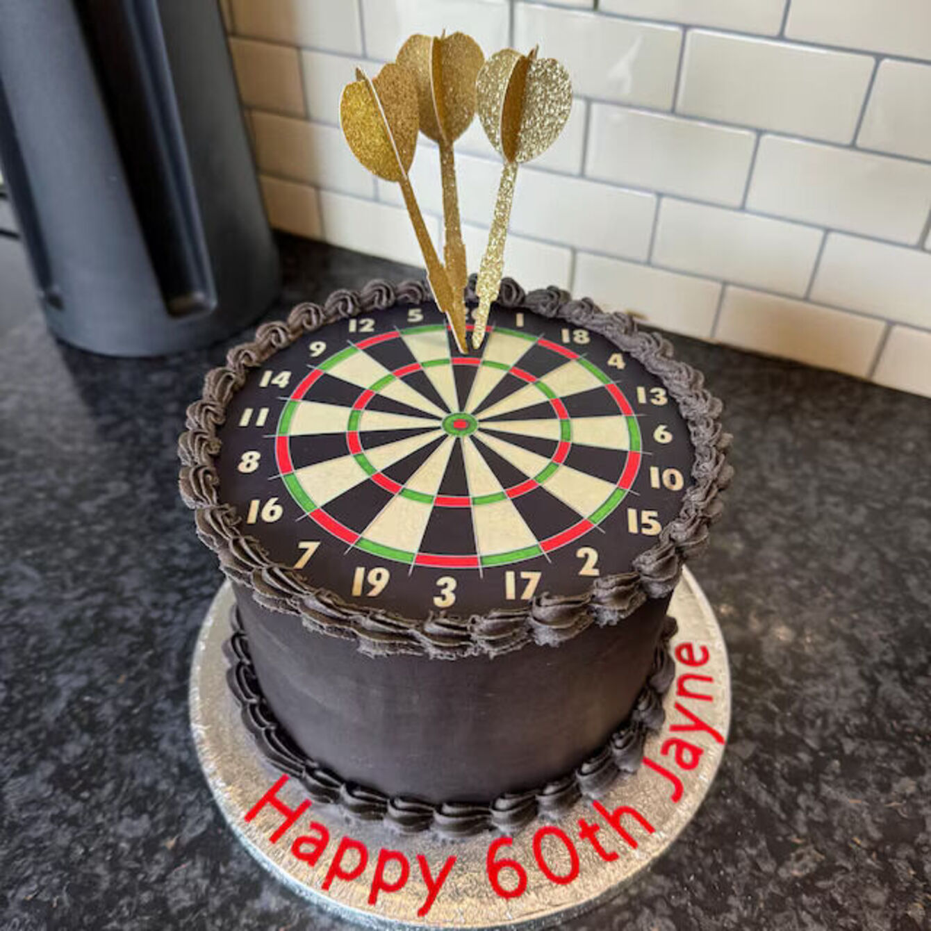 Dart Board Round Edible Cake Topper